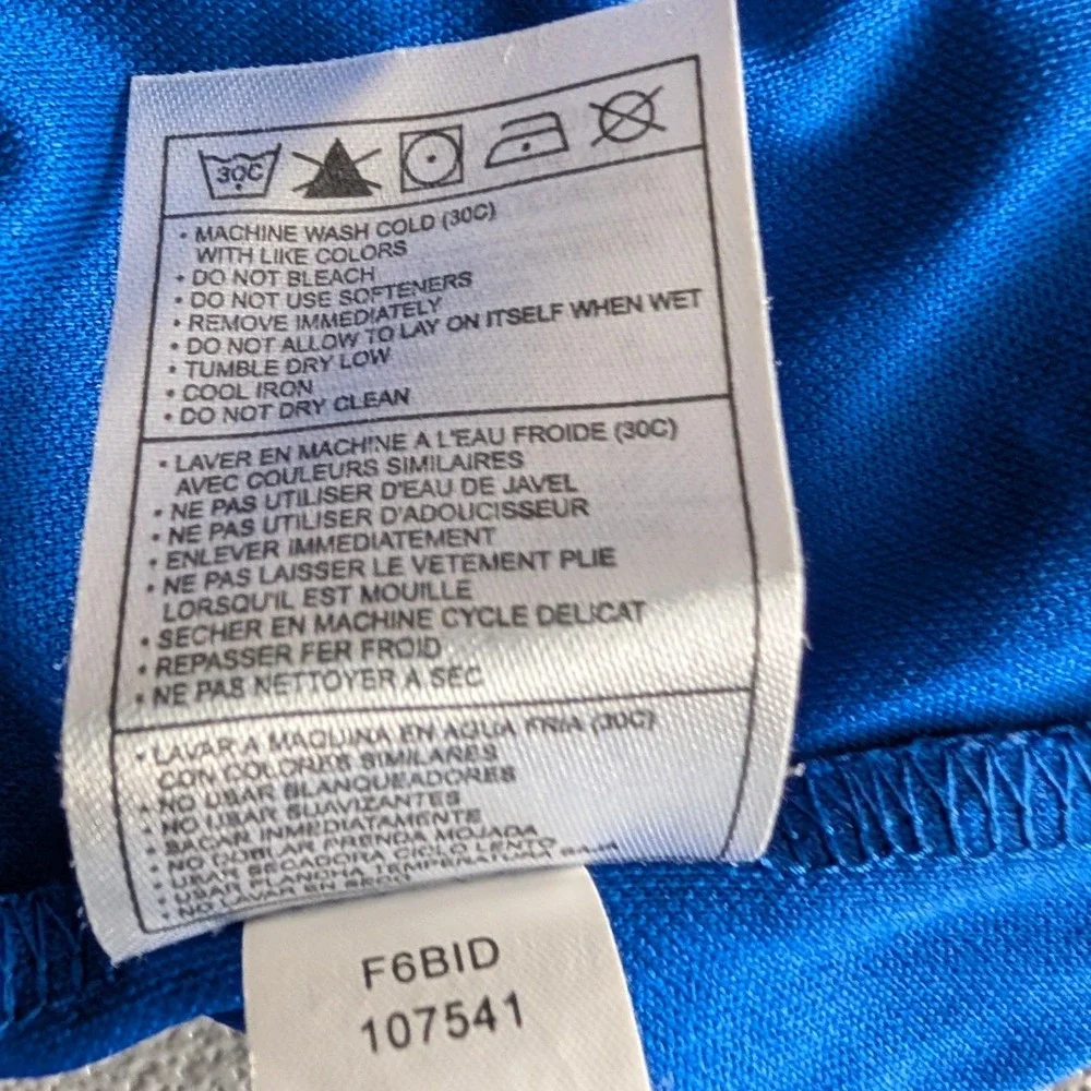 Nike Team Dri-FIT Goalie Soccer Jersey Mens Medium Blue Long Sleeve Number 00